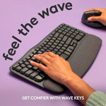 Teclado Logitech Wireless Wave Keys Ergo Español Negro