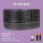 Teclado Logitech Wireless Wave Keys Ergo Español Negro