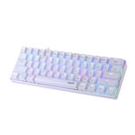 Teclado mecánico gamer RGB de 61 teclas con software, switches outemu violetas NISUTA - NSKBGZ61W