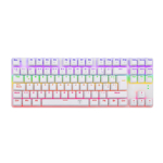 Teclado Gamer T-Dagger Bora Blanco Switch Red Español T-TGK313W-RD