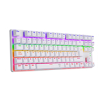 Teclado Gamer T-Dagger Bora Blanco Switch Red Español T-TGK313W-RD
