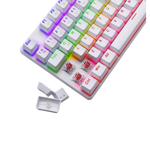 Teclado Gamer T-Dagger Bora Blanco Switch Red Español T-TGK313W-RD