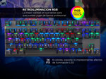 Teclado Gamer Gadnic ZT1000 Mecanico RGB Outemu Blue
