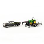 PICKUP TRUCK WITH TRAILER AND 5075 TRACTOR JOHN DEERE