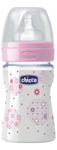 Mamadera Chicco Well Being 150ml 0m+ Flujo Lento Rosa