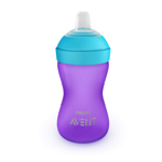 Vaso con sorbete My Grippy 300ml Violeta 9m+