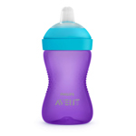 Vaso con sorbete My Grippy 300ml Violeta 9m+