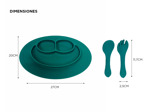 Set de Plato y Cubiertos para Bebes Gadnic Silicona Segura