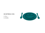 Set de Plato y Cubiertos para Bebes Gadnic Silicona Segura