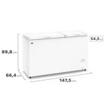 Freezer Horizontal Gafa Blanco Inverter 402lts Doble Puerta FGHI400B-XLDP