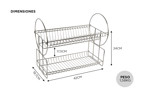 Secador de Platos Gadnic SEC08 Acero Inoxidable Moderno