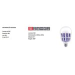 Lampara Led Mata Moscas Mosquitos Insecto Tbcin Luz Exterior