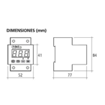 Protector Tension Monofasico 40a 220v Digital Din P/ Tablero