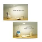 Lampara De Escritorio Led Inalambrica Flexible Dimmer Tactil