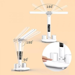 LAMPARA INALAMBRICA ARTICULABLE CON RELOJ DIGITAL