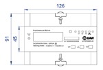 Medidor Trifásico Baw 60a Digital C/registro De Kwh Riel Din