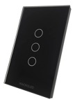 Tecla de Pared Smart Táctil 3 Canales Macroled Alexa Siri +