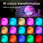 Velador Galaxia 3D Y Led 16 Colores