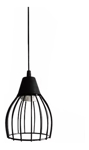 Lampara Colgante Vintage Ferrolux C-1006 1 Luz Jaula Negra