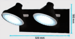 Apliques Pared Interior P/2 Ar111 Ferrolux Oslo S-216 Negro