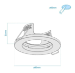 Spot Embutir Dicroica Led Fijo Blanco Circular Macroled
