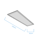 Panel Led 48w Pro Rectangular Macroled 1205x305mm Luz Fría