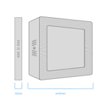 Panel Plafón led Cuadrado Blanco 12W Frio 6000k Macroled