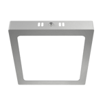 Panel Plafon Led 12w Cuadrado Aplicar Acero Blanco Calido
