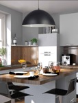 Lampara Colgante Media Esfera 40cm Ferrolux C-146 Negro E27