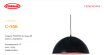 Lampara Colgante Media Esfera 40cm Ferrolux C-146 Negro E27