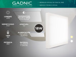 Kit x2 Plafon Lampara techo Led Gadnic PNL18 Cuadrado Frio 6000K Cuadrado 18W