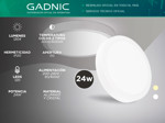 Plafon Lampara techo Led Gadnic PNL24 Redondo 24W Calido/Frio 3000K/6000K
