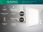 Plafon Lampara techo Led Gadnic PNL24 Cuadrado Calido 3000K/6000K Cuadrado 24W