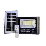 Reflector Led 25w con Panel Solar Exterior + Control Remoto