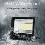 Reflector Led 25w con Panel Solar Exterior + Control Remoto