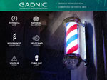 Farol Barbería Gadnic Poste Barber Cilindro Giratorio Con Luz