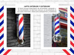 Farol Barbería Gadnic Poste Barber Cilindro Giratorio Con Luz