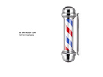 Farol Barbería Gadnic Poste Barber Cilindro Giratorio Con Luz