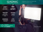 Luz LED RGB Gadnic F44PH con Soporte Profesional 3000 mAH
