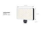 Luz LED RGB Gadnic F44PH con Soporte Profesional 3000 mAH