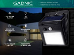 Luz Solar Led Para Exterior Gadnic DLDS12 Sensor de Movimiento