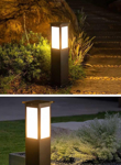Farol De Piso Ferrolux Exterior Cuadrado 60cm Apto Led E27