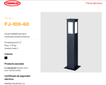 Farol De Piso Ferrolux Exterior Cuadrado 60cm Apto Led E27