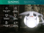 Luz de Emergencia Solar Gadnic LUZ35 Impermeable Portátil