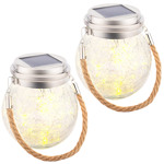 Lampara Luz Alambre Gadnic DL1B Solar Para Jardin Exterior Esfera X2