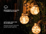 Lampara Luz Alambre Gadnic DL1B Solar Para Jardin Exterior Esfera X2