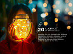 Lampara Luz Alambre Gadnic DL1B Solar Para Jardin Exterior Esfera X2