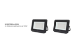 Kit x2 Reflector Led Blanco 100W Exteriores Alta Potencia