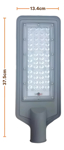 Candela Luminaria Vía Pública Led 7381 50W Gris Luz Fría