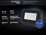 Kit x6 Reflectores Led Blanco 50W Exteriores y Interiores